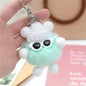 Real Rabbit Fur Rabbit Keychain Cute Fluffy Charm