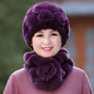 Winter Real Rabbit Fur Hat & Scarf Set - Warm & Stylish