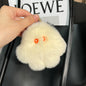 Cute Real Rabbit Fur Monster Keychain - Phone & Bag Charm