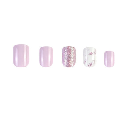 New Arrival Purple Glitter Nail Tips, Sparkling Design