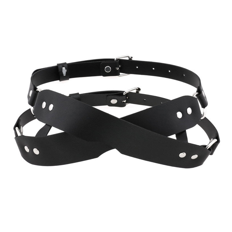 Black Leather Alternative Eye Mask