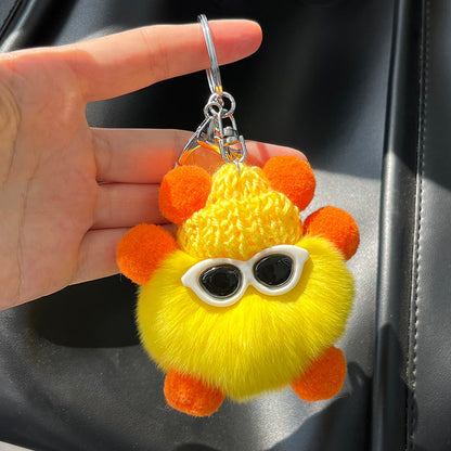 Cute Real Rabbit Fur Keychain - Car & Bag Charm