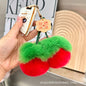 Cute Otter Rabbit Fur Persimmon Keychain Plush Toy Gift