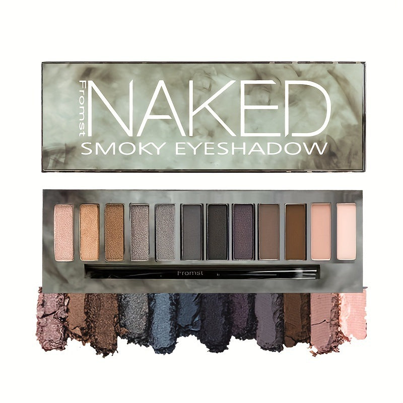 12-Color Smoky Eye Shadow Palette - Matte & Shimmer