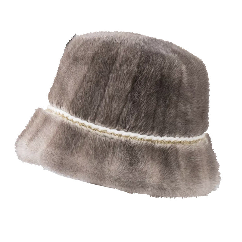 Warm Mink Fur Bucket Hat - Ear Flap Design