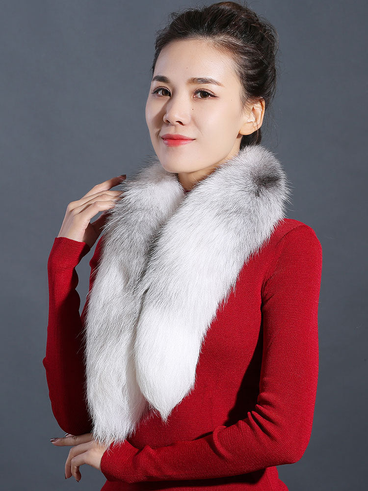 Winter Fox Fur Scarf - Stylish & Warm Neck Wrap