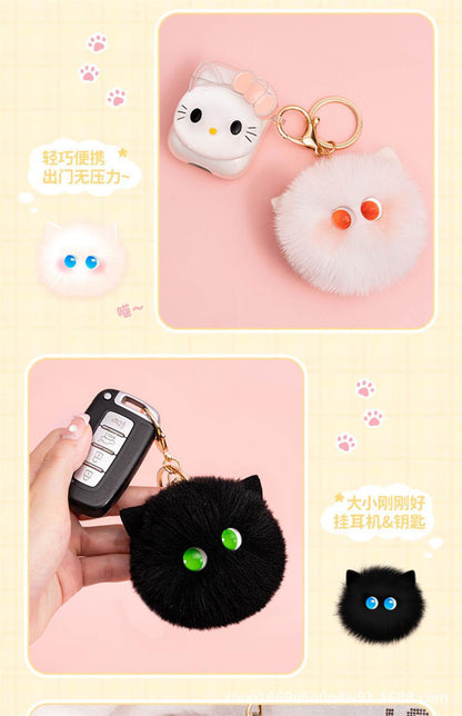 Cute Blushing Cat Keychain Plush Bag Charm