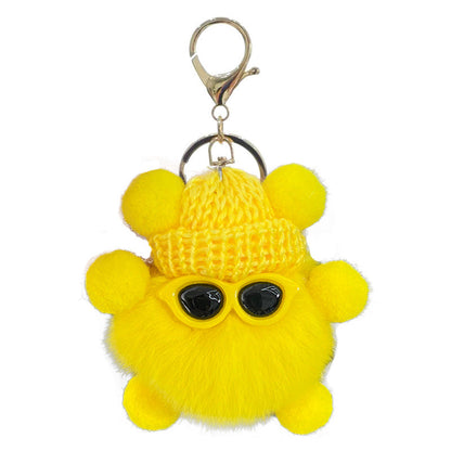 Cute Real Rabbit Fur Keychain - Car & Bag Charm