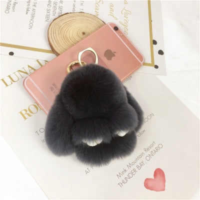 Cute New Rex Rabbit Fur Charm for Bags & Keys