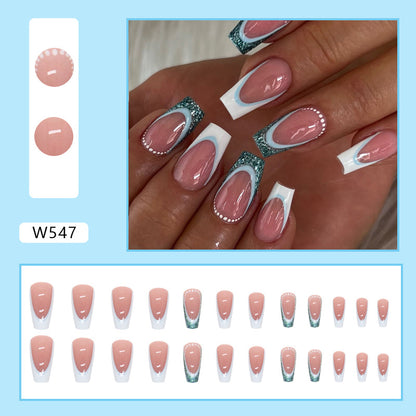 Spring Pink Butterfly Nail Tips for Romantic Style