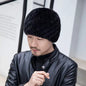 Winter Men's Mink Fur Ear Flap Hat - Warm & Stylish