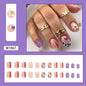 Summer Short Adorable Multicolor Striped Nails Smile Sunflower Cow Spots-Homeunderwear