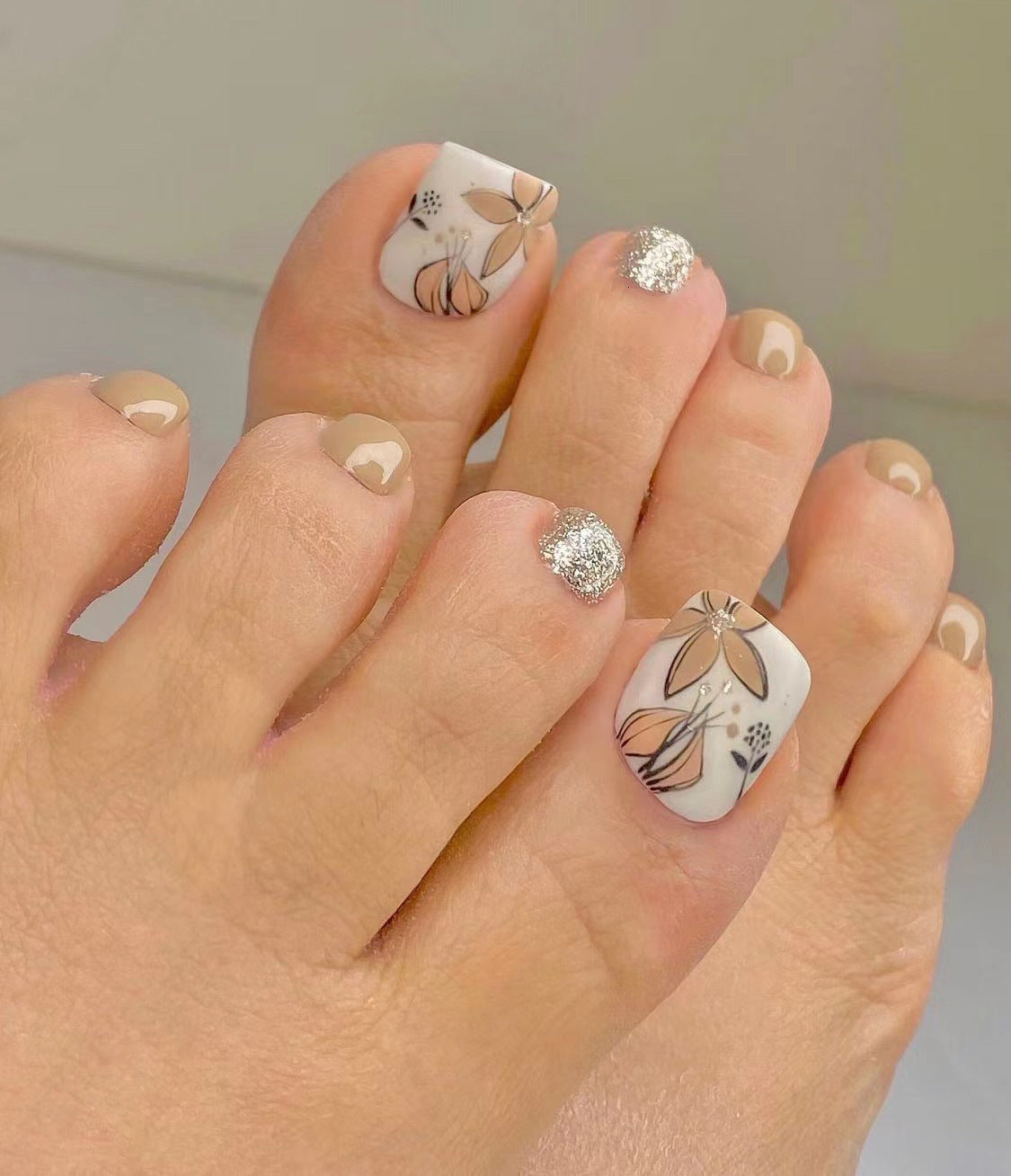 Removable Toe Nail Art, Wear-On Foot Nails