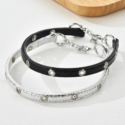 Retro Rock Punch Polished Choker