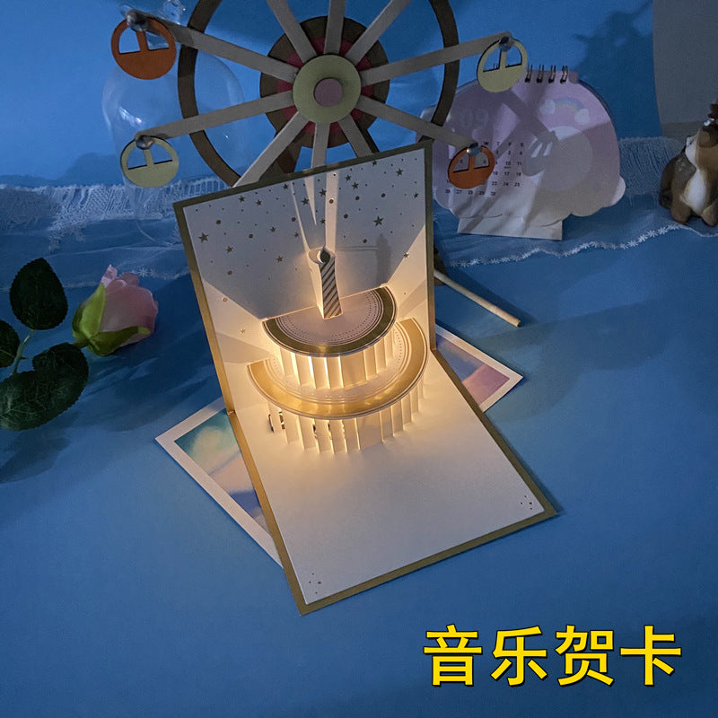 Ins - style 3D Birthday Greeting Card