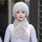 Winter Real Rabbit Fur Set - Hat & Scarf