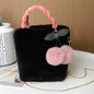 Faux Rabbit Fur Cherry Bag, Cute Ladies' Tote