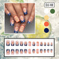 Summer Blue French Wave Lemon 3D Nails