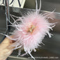 Ostrich Feather Hair Claw Clip Glamorous Accessor