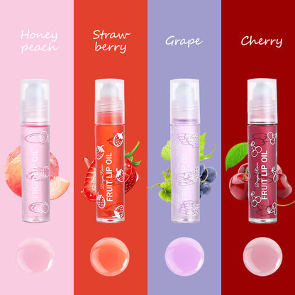 New Fashion 4-Pack Roll-On Lip Oil Set for Hydration-Homeunderwear