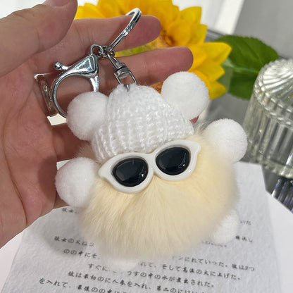 Cute Real Rabbit Fur Keychain - Car & Bag Charm