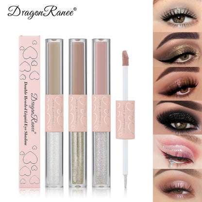 New Fashion Matte Liquid Eyeshadow with Glitter and Primer Duo-Homeunderwear