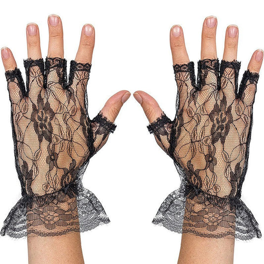 Lace Half-Finger Non-Elastic Gloves