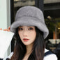 Winter Faux Mink Fur Bucket Hat - Warm & Stylish