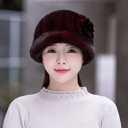 Winter Mink Fur Ear Flap Hat - Elegant & Warm