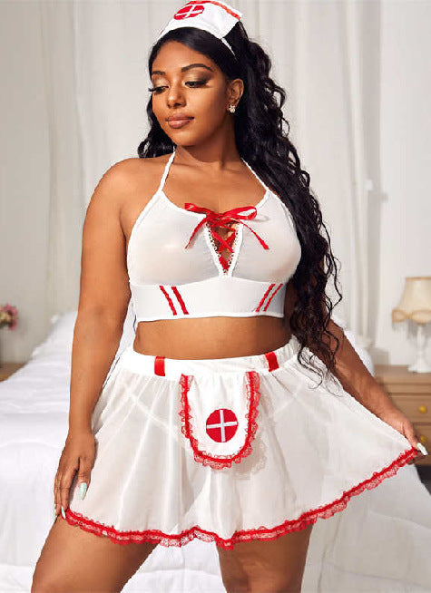 Sexy Plus Size Leather Nurse Costumes