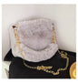 Fuzzy Winter Crossbody Bag - Fashionable Chain Purse