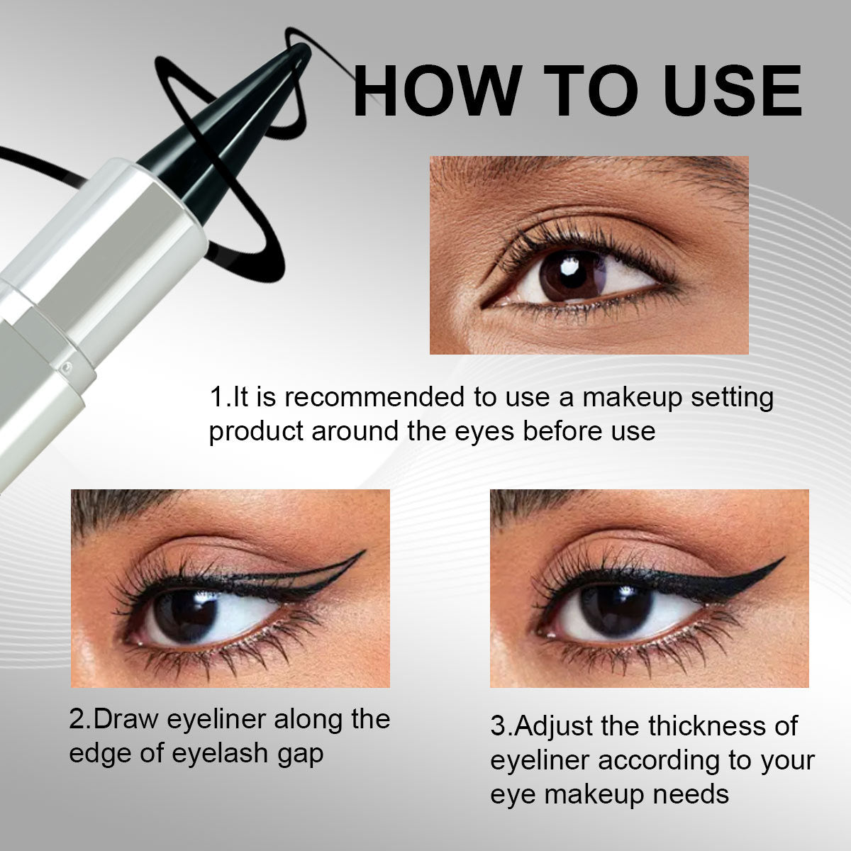 New Fashion Waterproof Eyeliner - Quick-Drying, Matte, Single-Head, Intense Black-Homeunderwear