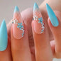 Removable Matte Blue Gradient Nail Tips