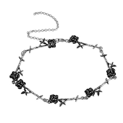 Rose Flower Combination Choker