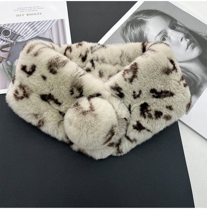 Luxury Real Rabbit Fur Scarf - Winter Velvet Touch