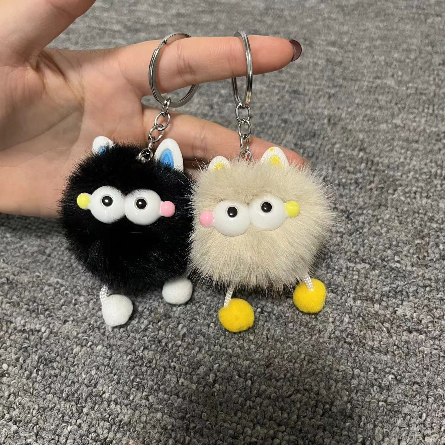 Cute Ear Fairy Plush Keychain - Cartoon Bag Charm