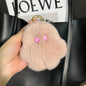 Cute Real Rabbit Fur Monster Keychain - Phone & Bag Charm