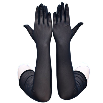 Long Stretch Mesh Gloves