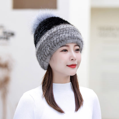 Winter Mink Fur Ear Flap Hat - Warm & Stylish