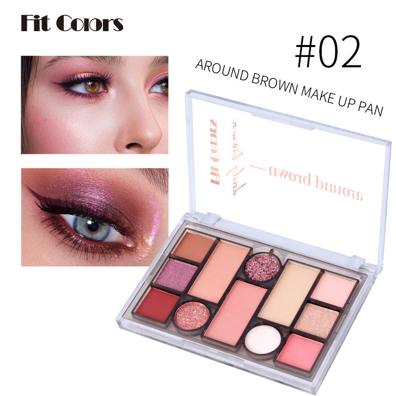 New Fashion 12-Color Multi-Use Face Powder Palette with Matte and Shimmer-Homeunderwear