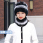 Winter Real Rabbit Fur Hat & Neck Warmer Set