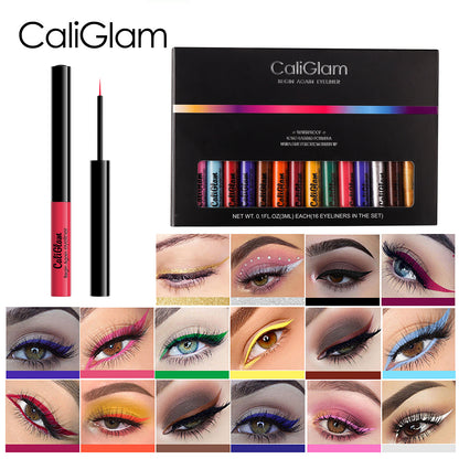 New Fashion16-Color Liquid Eyeliner Set - Smudge-Proof-homeunderwear