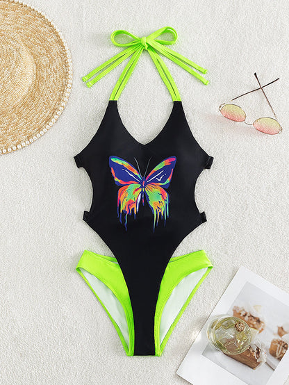 2025 Sexy Color-Matched Strapless Swimsuit