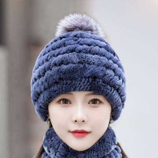 Winter Real Rabbit Fur Ear Flap Hat - Stylish & Warm