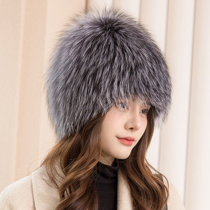 Cute Fox Fur Ear Flap Hat - Winter Warmth