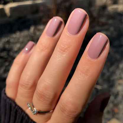 24-Piece Classic Solid Color Wearable Nail Tips