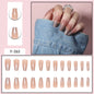 Y6 Ins Trendy Fall Nails: Almond Flashy Nail Tips