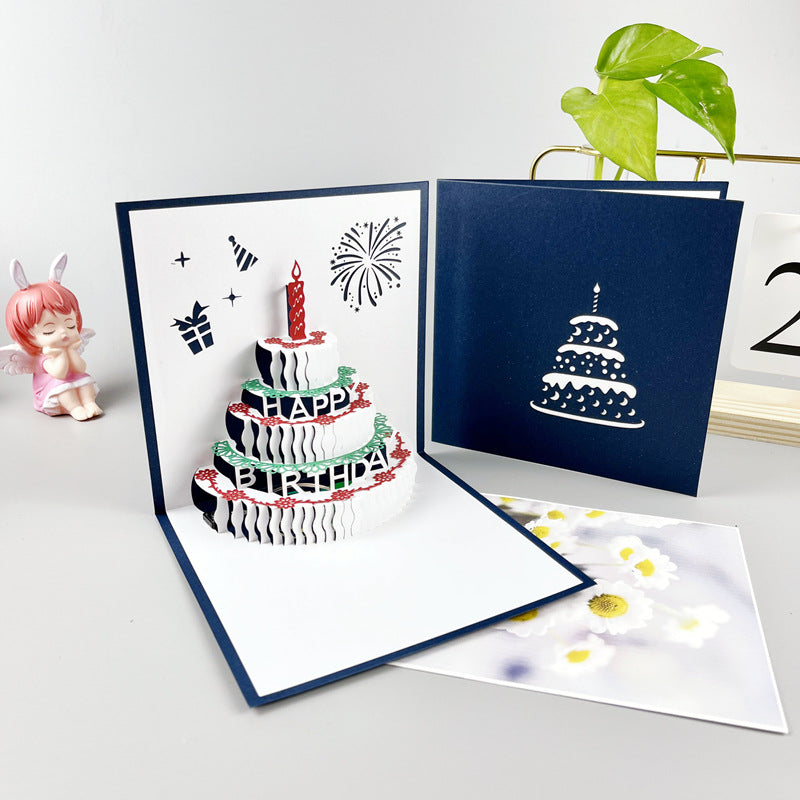 Ins - style 3D Birthday Greeting Card