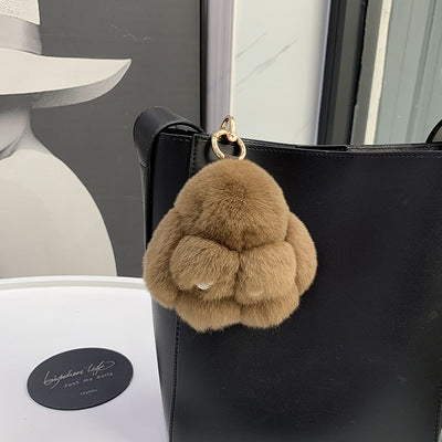 Cute New Rex Rabbit Fur Charm for Bags & Keys