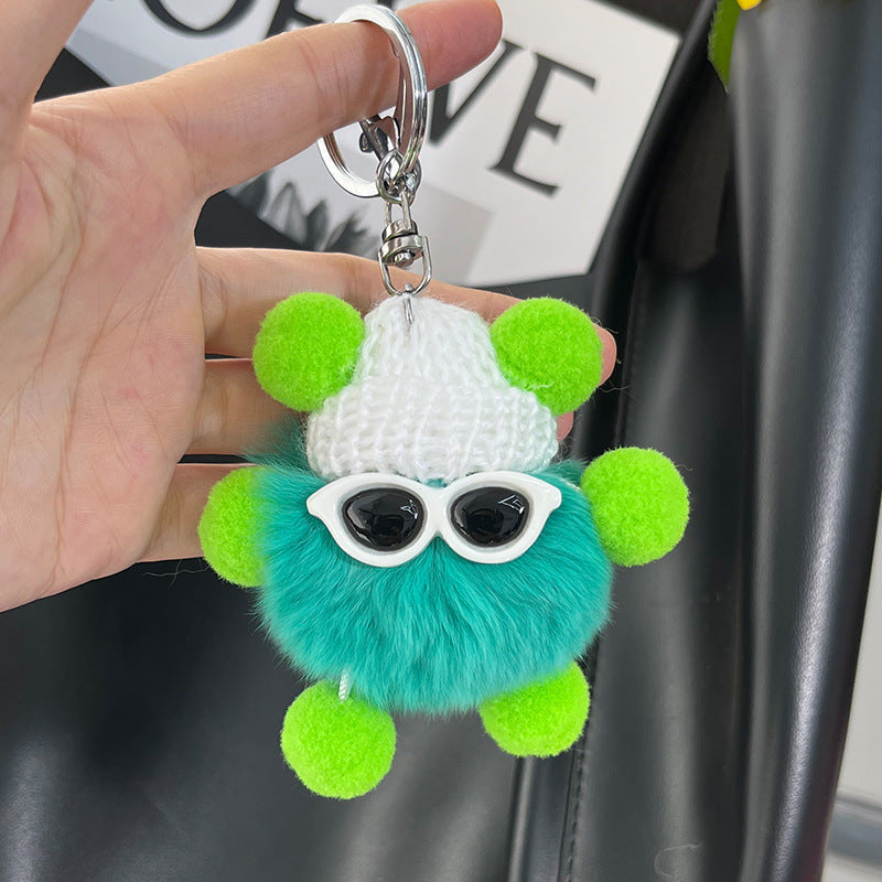 Cute Real Rabbit Fur Keychain - Car & Bag Charm